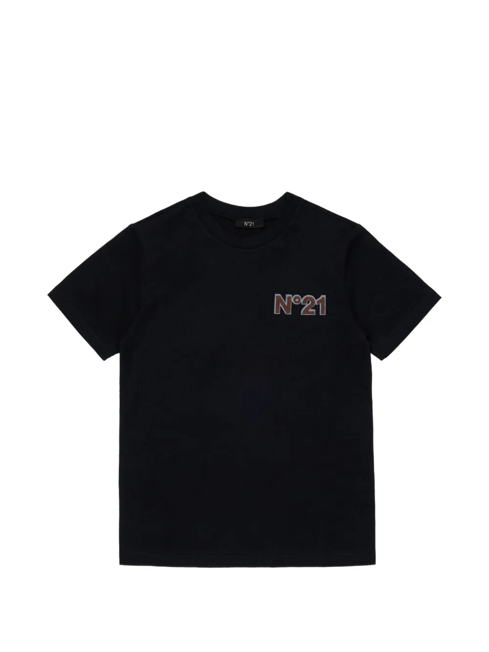Nº21 Kids T-shirt con applicazione logo - Nero