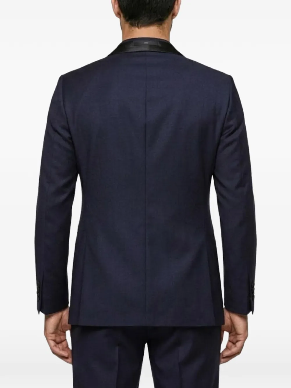 FRANZESE COLLECTION Wollen blazer met enkele rij knopen Blauw
