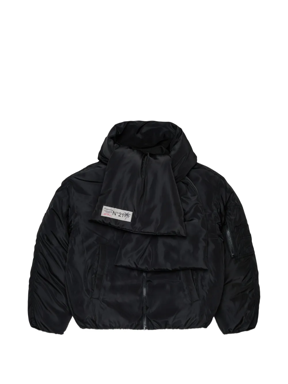 Nº21 Kids Piumino con logo - Nero
