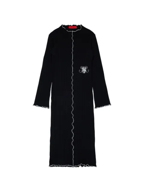MAX&Co. Kids embroidered wavy-trim dress
