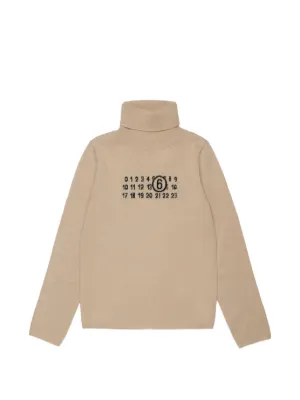 MM6 Maison Margiela Kids Numeric-signature Hoodie | Neutrals