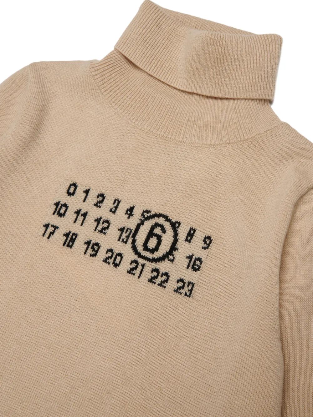MM6 Maison Margiela Kids Numeric Signature coltrui Beige
