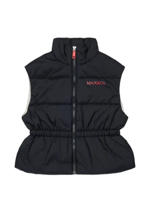 MAX&Co. Kids quilted logo-print gilet