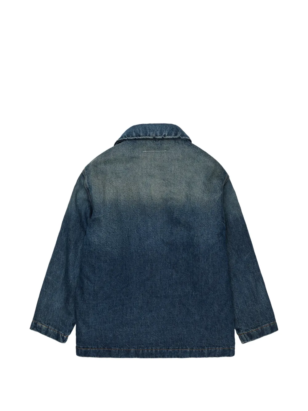 MM6 Maison Margiela Kids Spijkerjack met logopatch Blauw