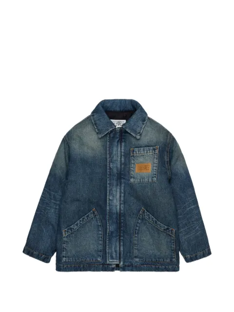 MM6 Maison Margiela Kids logo-patch denim jacket
