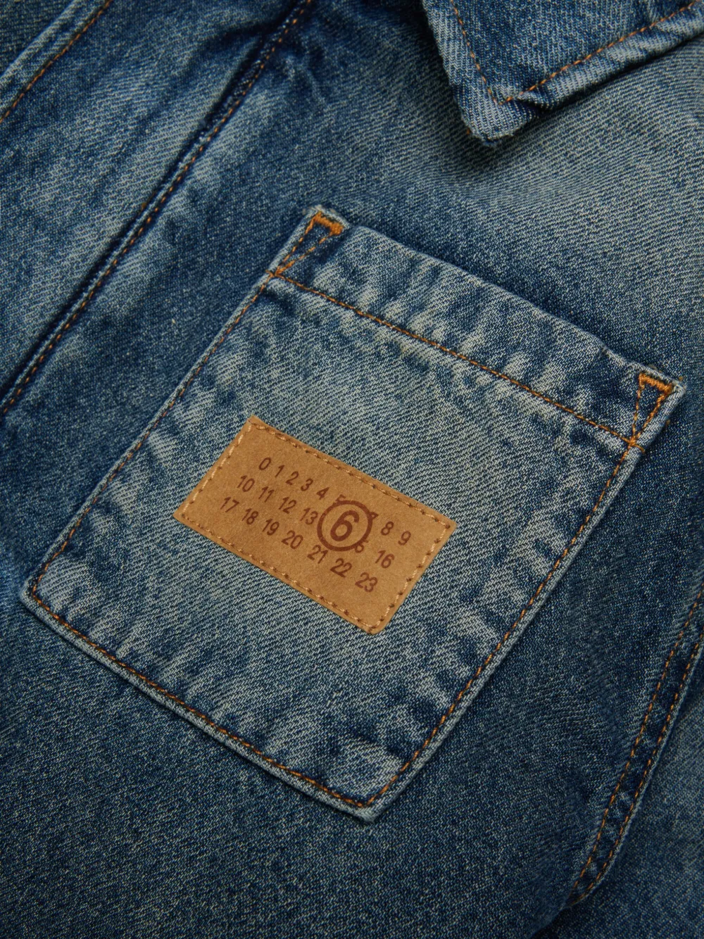 MM6 Maison Margiela Kids Spijkerjack met logopatch Blauw
