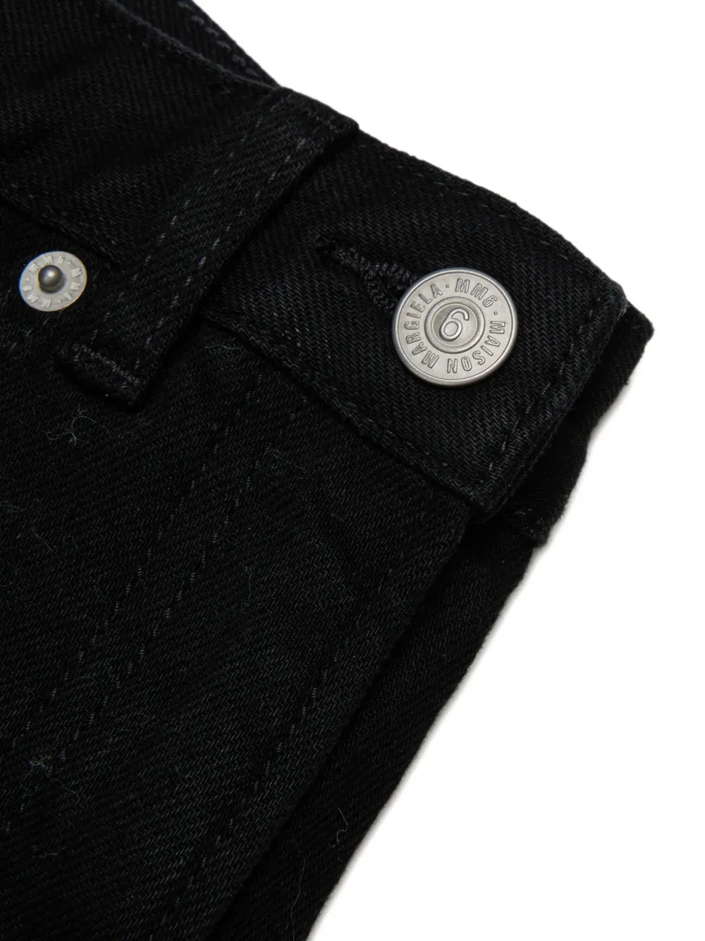 MM6 Maison Margiela Kids Straight jeans met iconisch stiksel Zwart