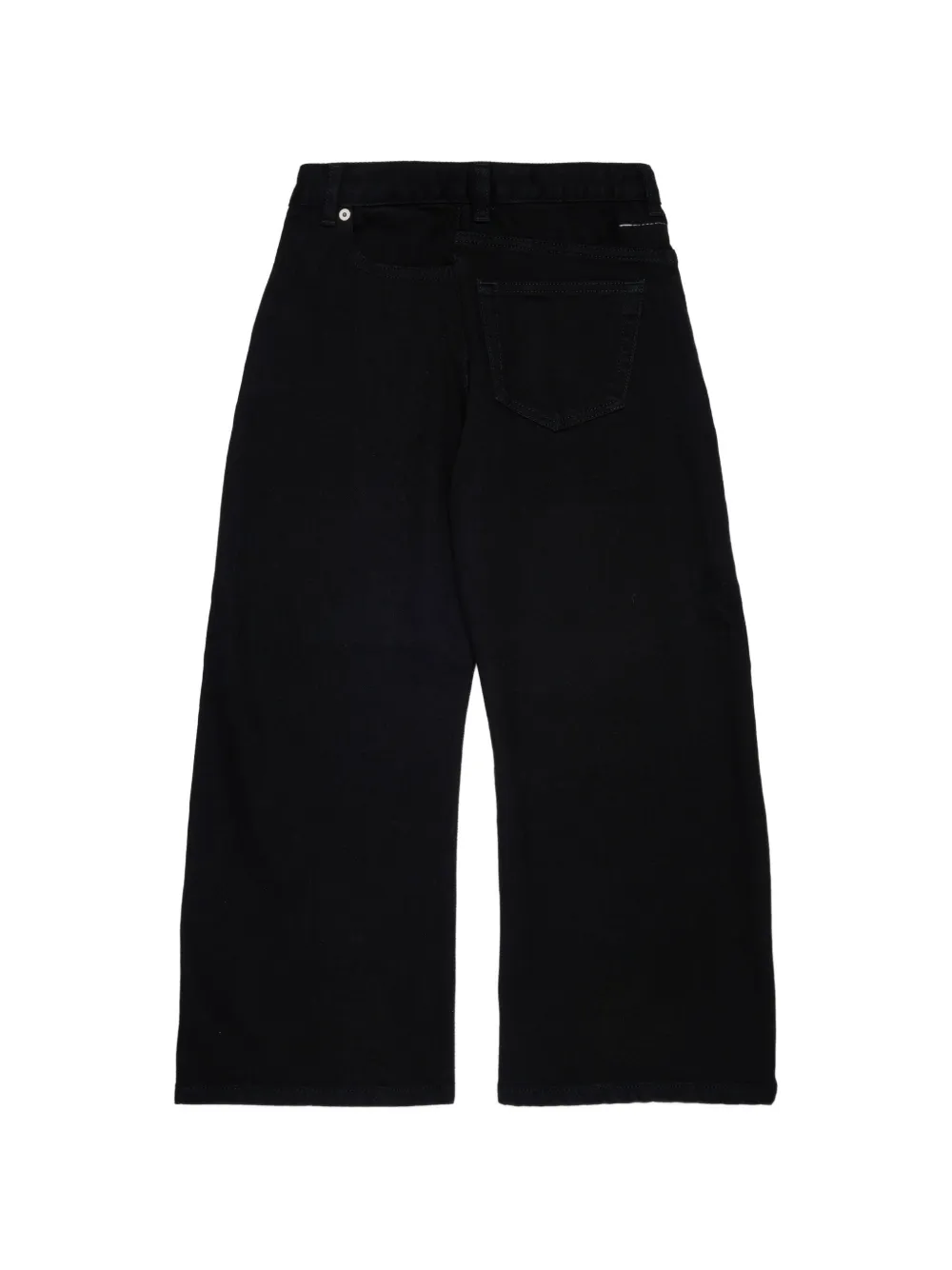 MM6 Maison Margiela Kids Straight jeans met iconisch stiksel Zwart