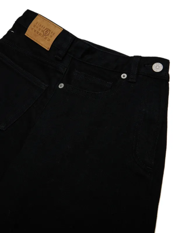 MM6 Maison Margiela Kids straight-leg iconic-stitch Jeans | Black