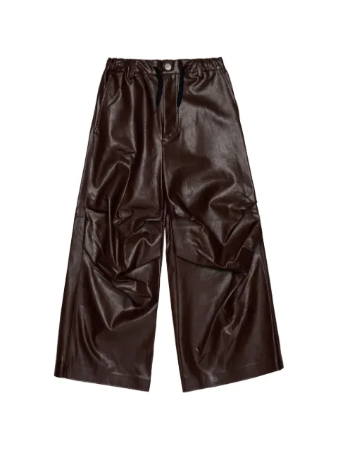 MM6 Maison Margiela Kids coated wide-leg trousers
