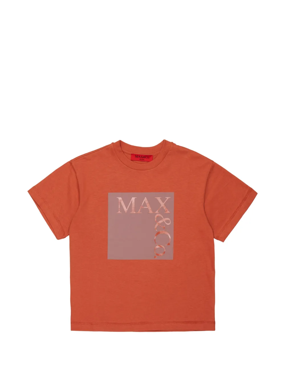 MAX&Co. Kids T-shirt in cotone con logo - Arancione