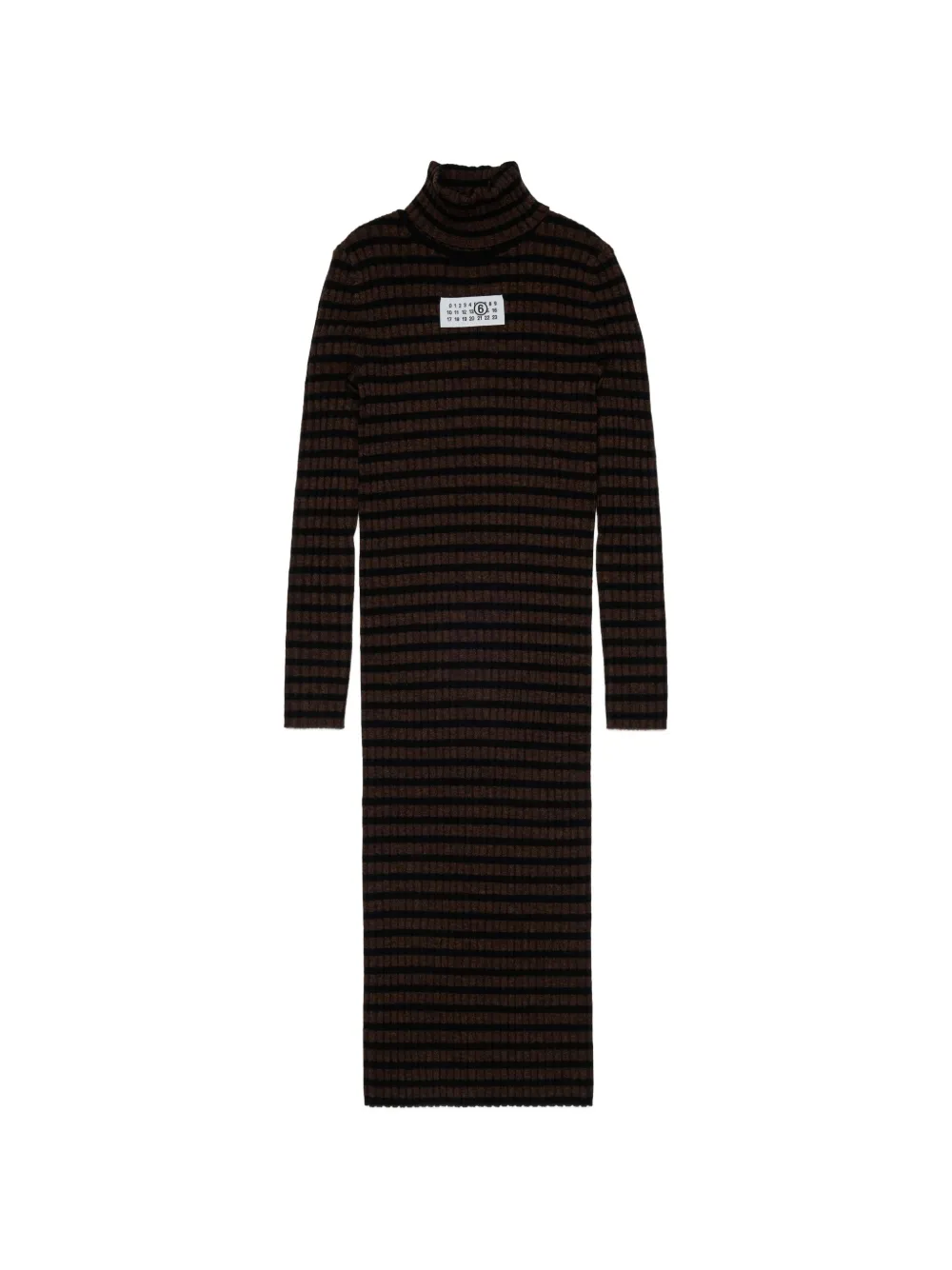 MM6 Maison Margiela Kids Abito a righe - Marrone