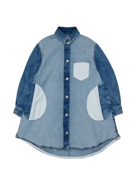 MM6 Maison Margiela Kids contrast-panel denim shirt dress