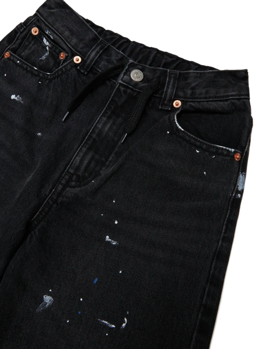 MM6 Maison Margiela Kids Jeans met wijde pijpen Zwart