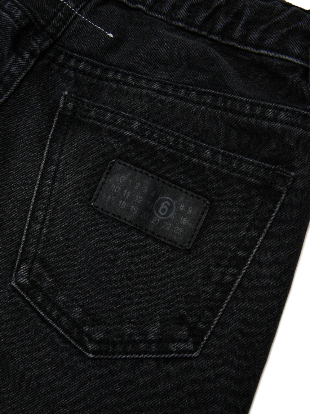 MM6 Maison Margiela Kids Jeans met wijde pijpen Zwart