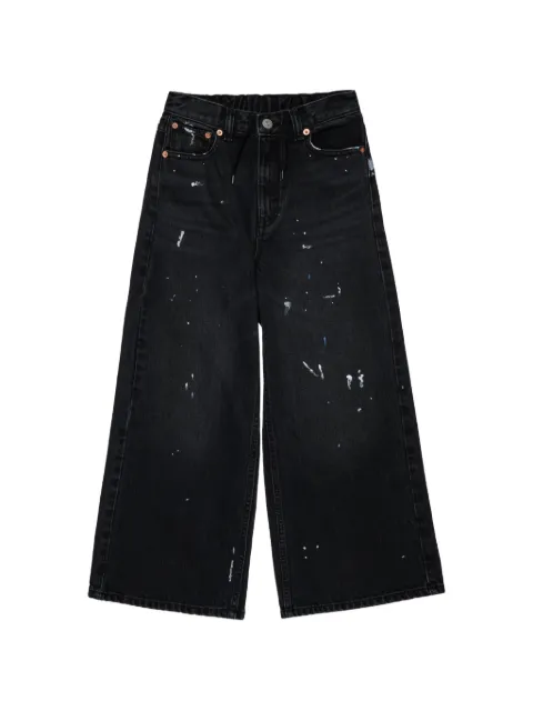 MM6 Maison Margiela Kids paint-effect wide-leg jeans