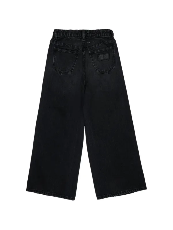 MM6 Maison Margiela Kids & Junior デニム12Y MM6 Maison Margiela Kids paint-effect wide-leg Jeans | Black