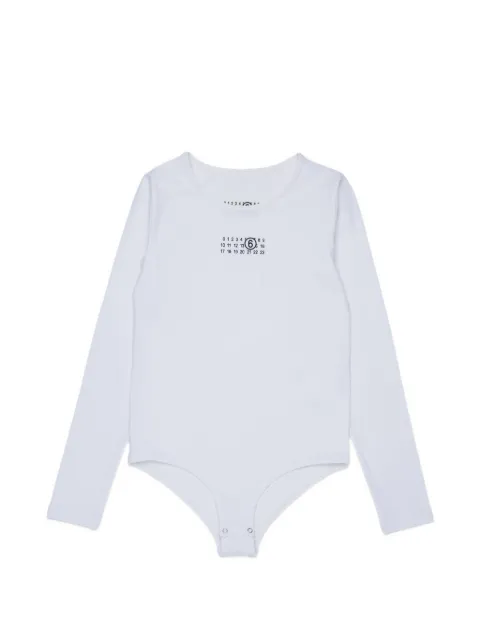 MM6 Maison Margiela Kids logo-print long-sleeve bodysuit