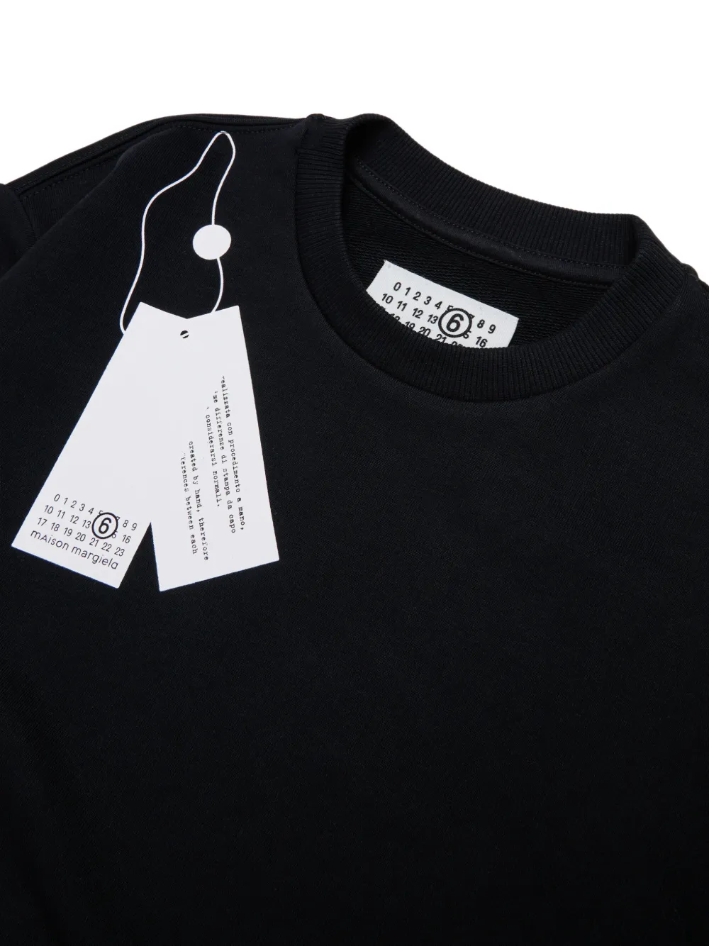 MM6 Maison Margiela Kids Sweater met ronde hals Zwart