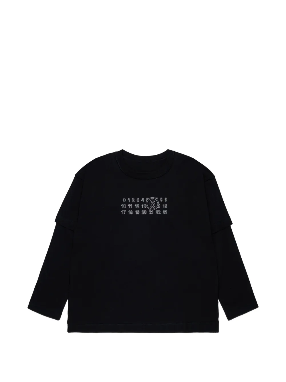 MM6 Maison Margiela Kids T-shirt con stampa - Nero