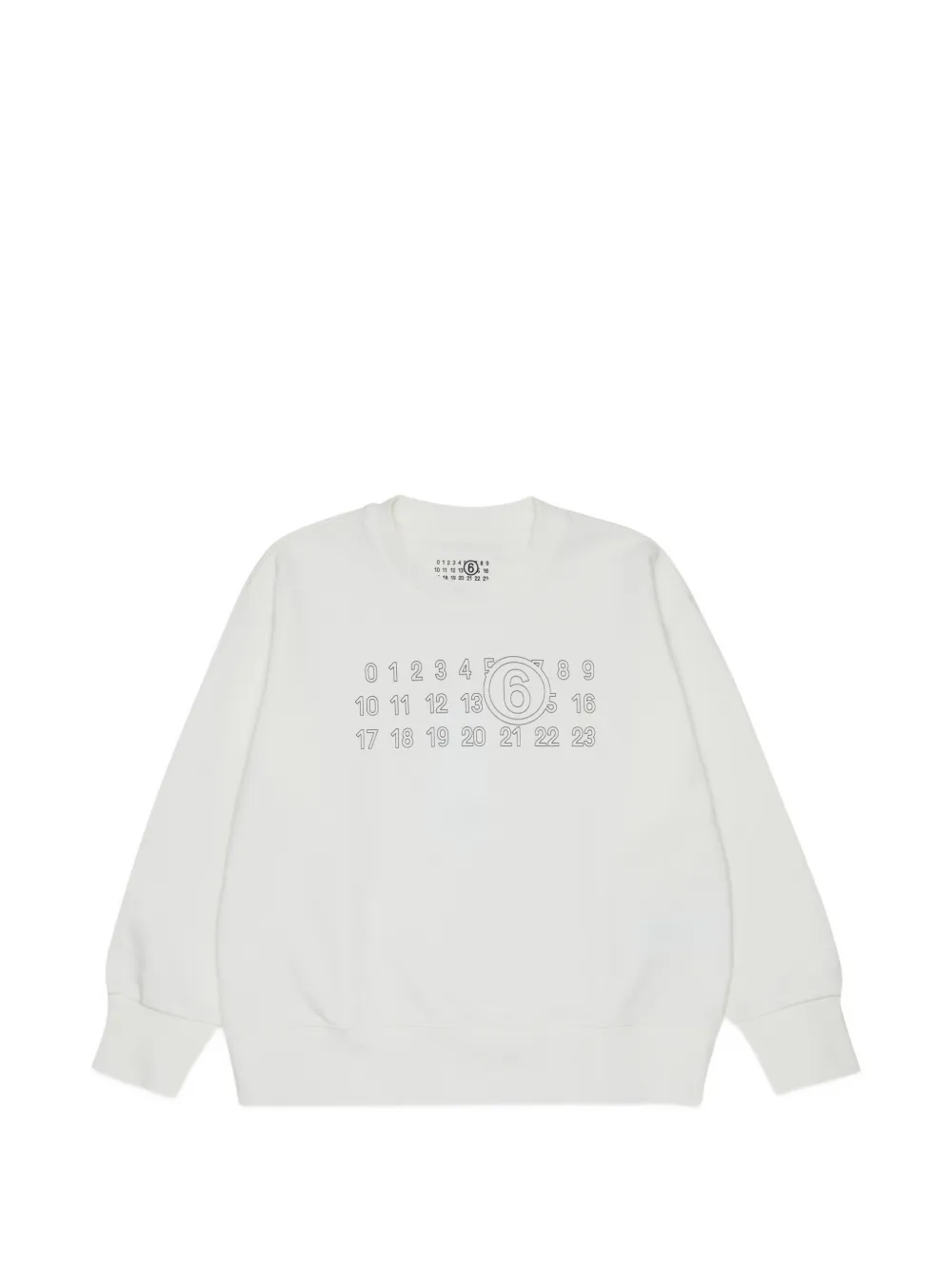 MM6 Maison Margiela Kids logo-print sweater - Bianco