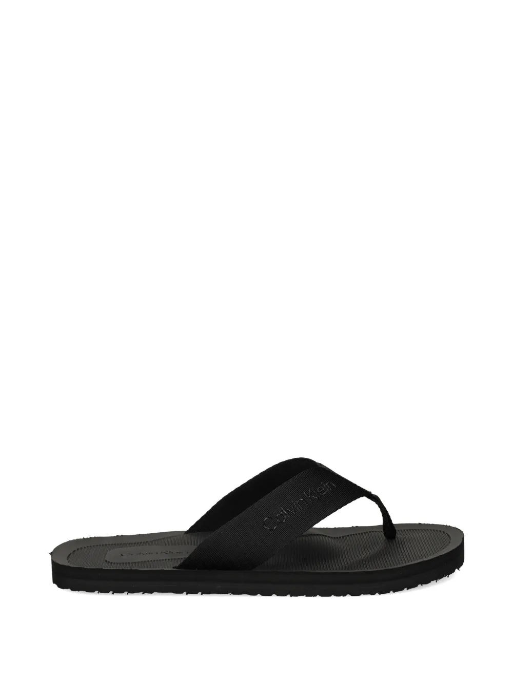 Calvin Klein logo-embossed flip-flops - Schwarz
