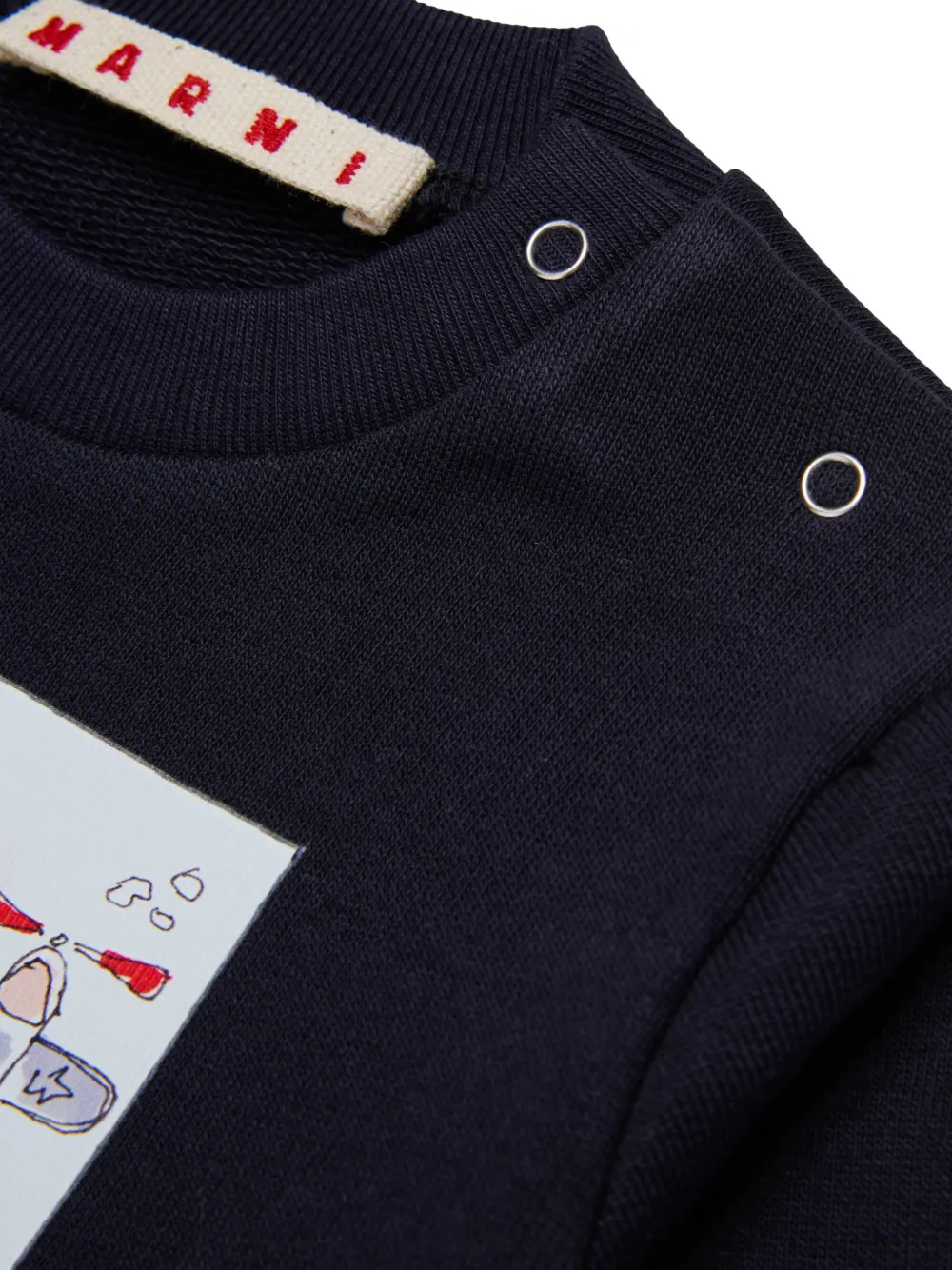 Marni Kids Sweater met print Blauw