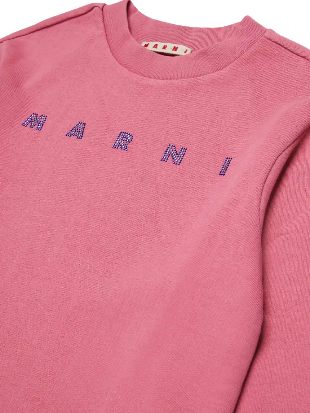 Marni Kids Trui met logo van stras Roze