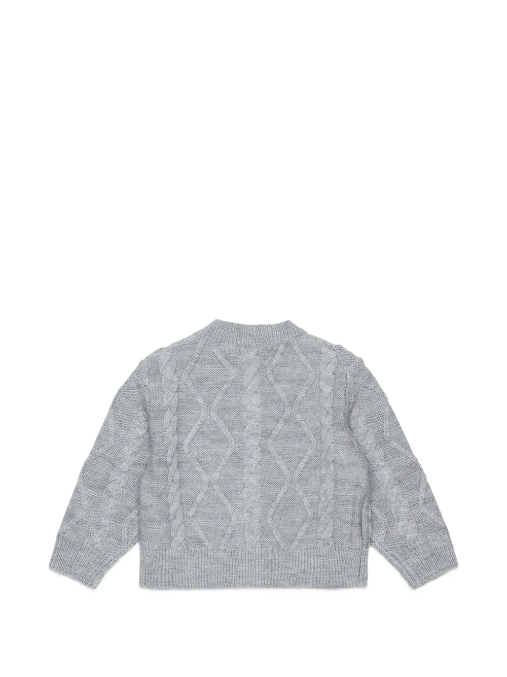 Marni Kids Kabelgebreid vest met borduurwerk Grijs