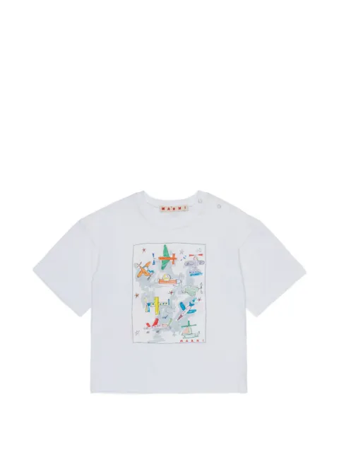 Marni Kids t-shirt imprimé à attache scratch
