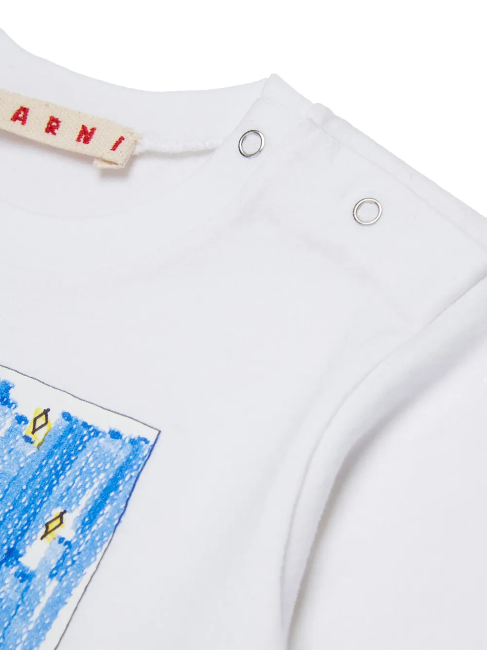 Marni Kids T-shirt met grafische print Wit
