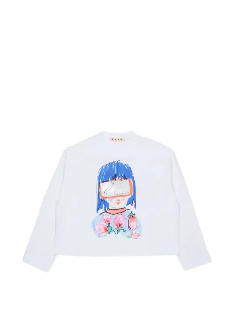 Marni Kids 艺术风印花长袖T恤
