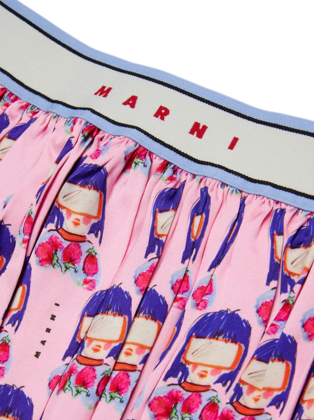 Marni Kids Rok met grafische print Roze