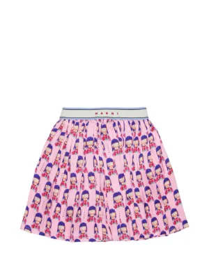 Bobo Choses カラーブロック プリーツスカート | ブルー | FARFETCH JP