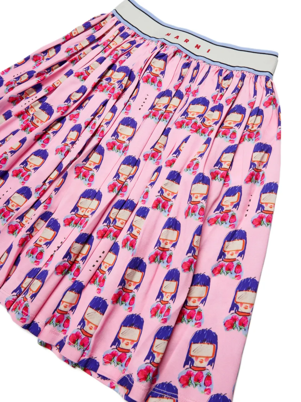 Marni Kids Rok met grafische print Roze