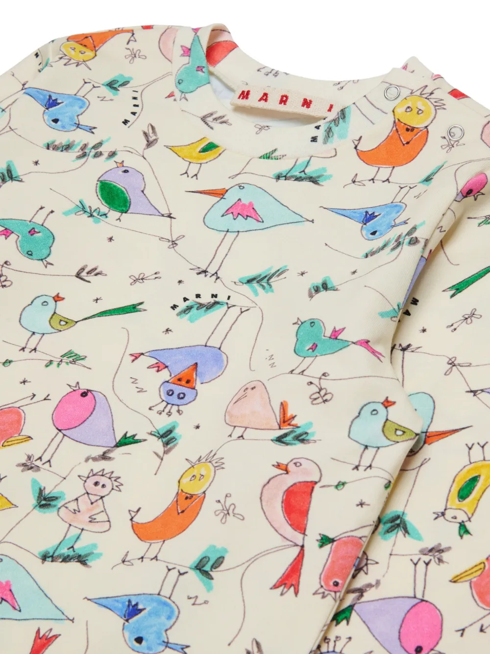 Marni Kids T-shirt met print Beige