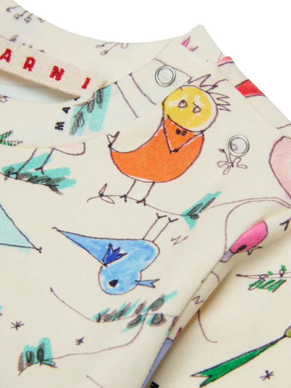 Marni Kids T-shirt met print Beige