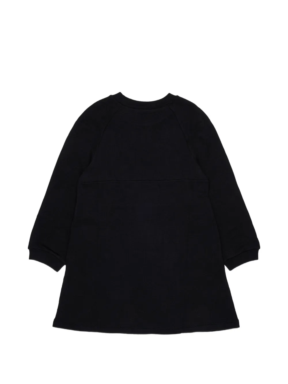 Marni Kids Jurk met opgestikte zak en stras logo Zwart
