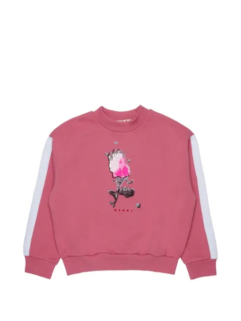 Marni Kids suéter bordado con lentejuelas