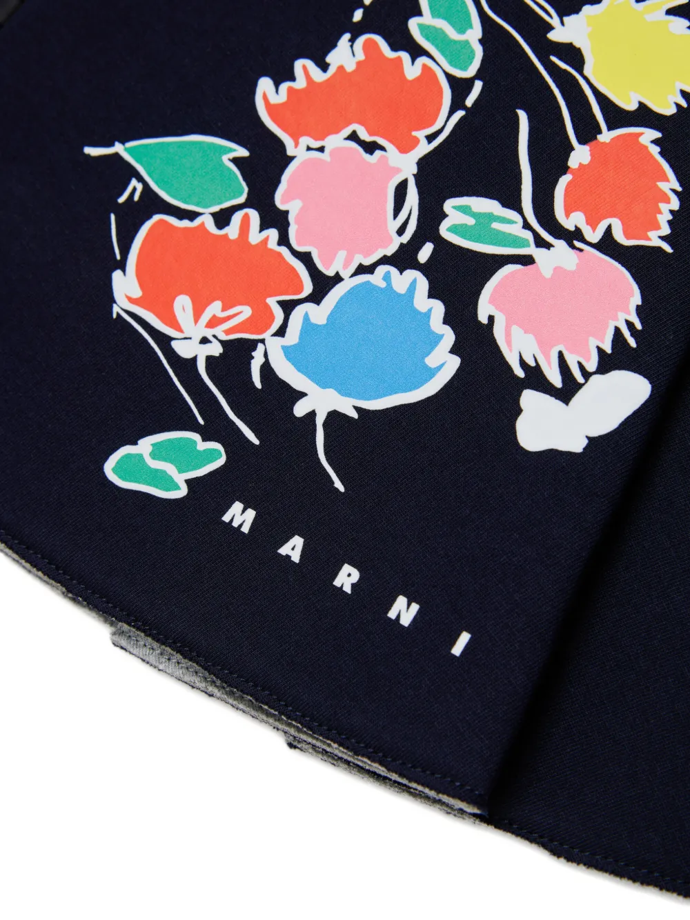 Marni Kids Plooirok met bloemenprint Blauw