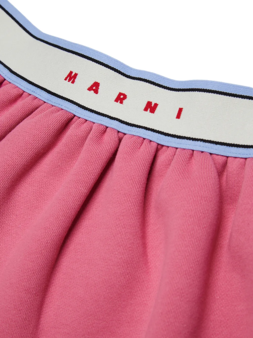 Marni Kids Gesmockte rok met logoband Roze