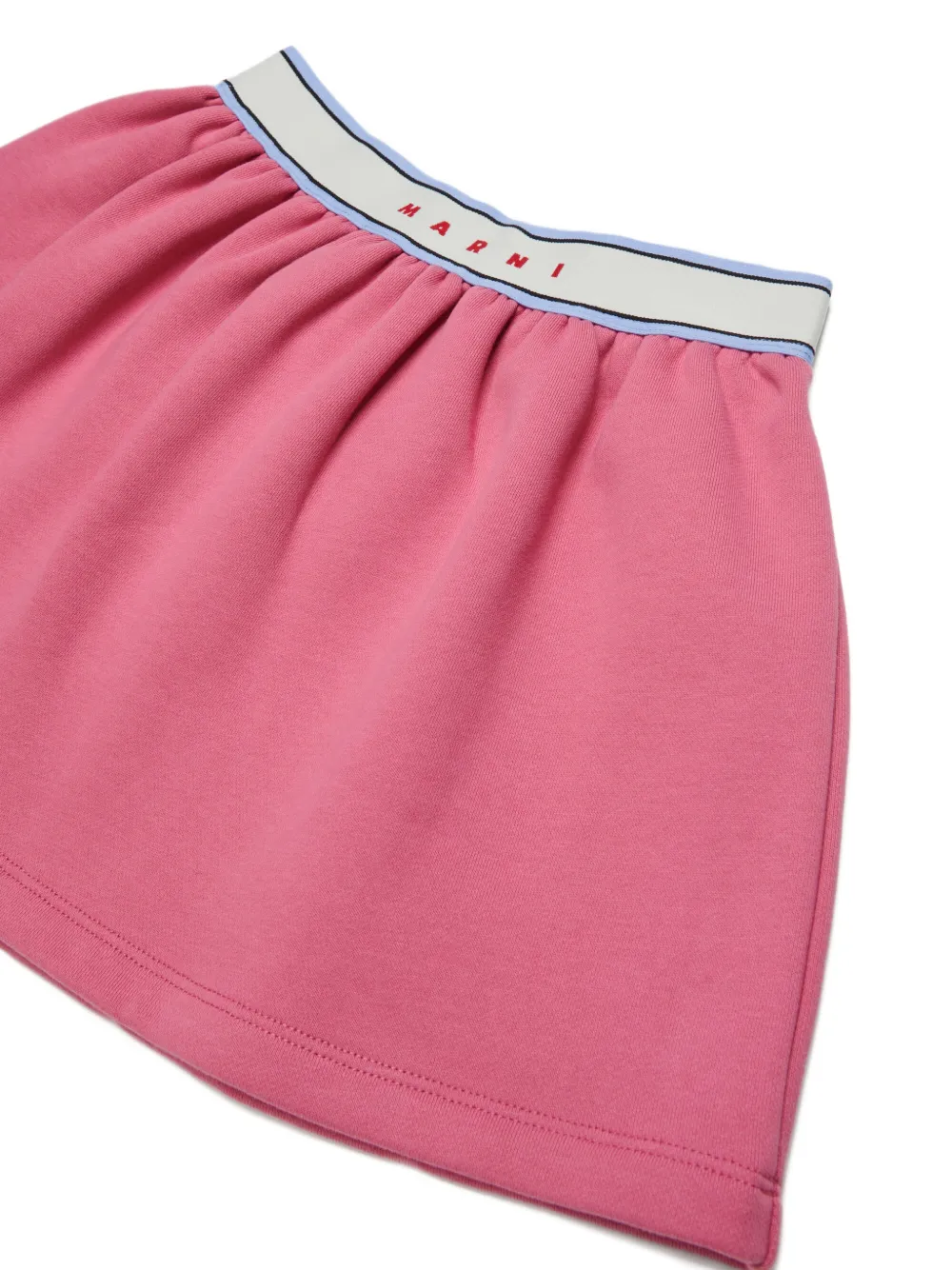 Marni Kids Gesmockte rok met logoband Roze