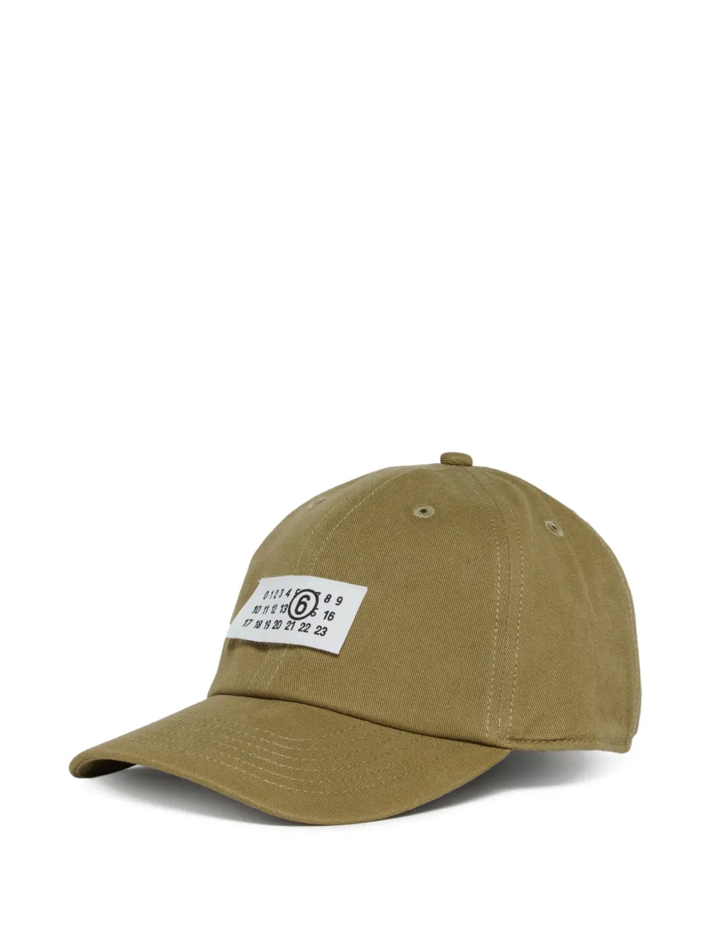 MM6 Maison Margiela Kids Cappello da baseball con applicazione logo - Verde