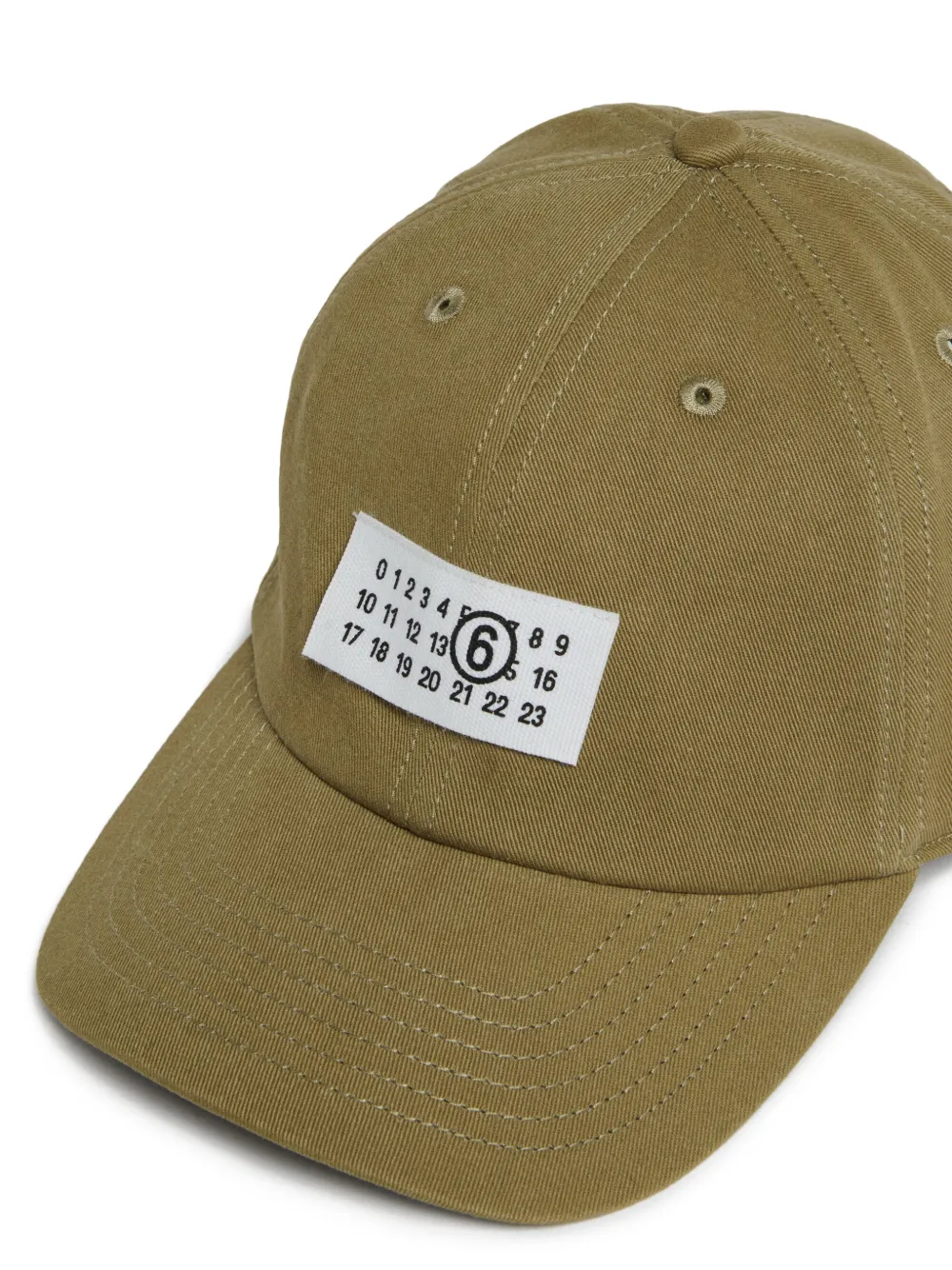 MM6 Maison Margiela Kids Honkbalpet met logopatch Groen