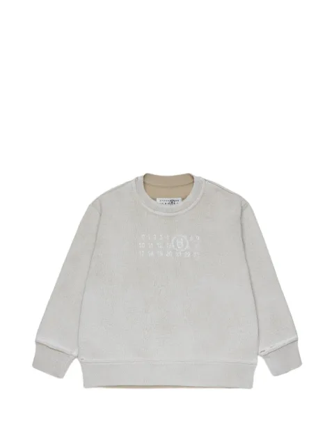 MM6 Maison Margiela Kids logo-print terry-effect sweater