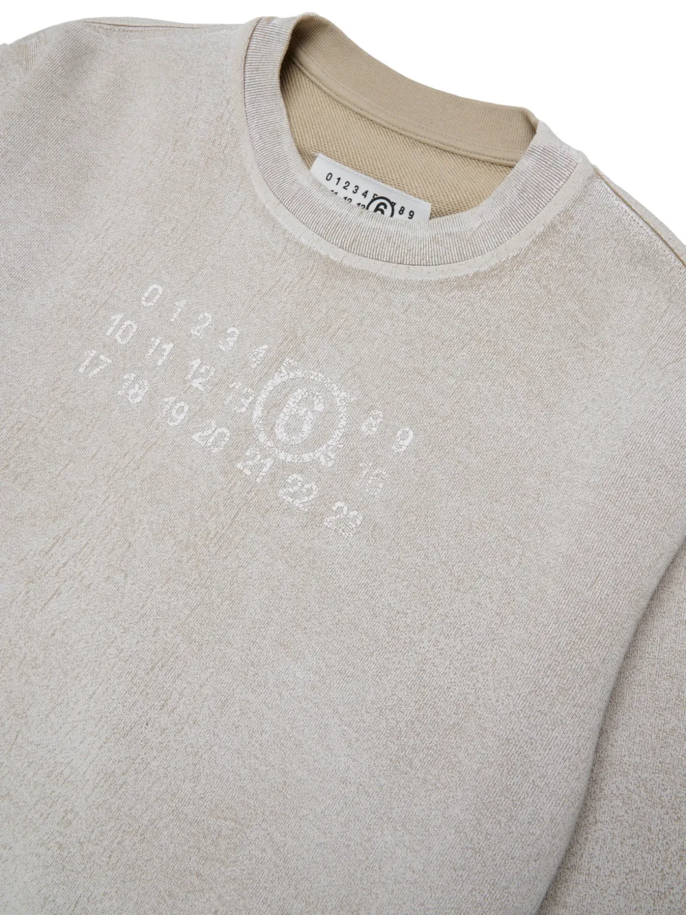 MM6 Maison Margiela Kids logoprinten trui met badstof-effect Beige