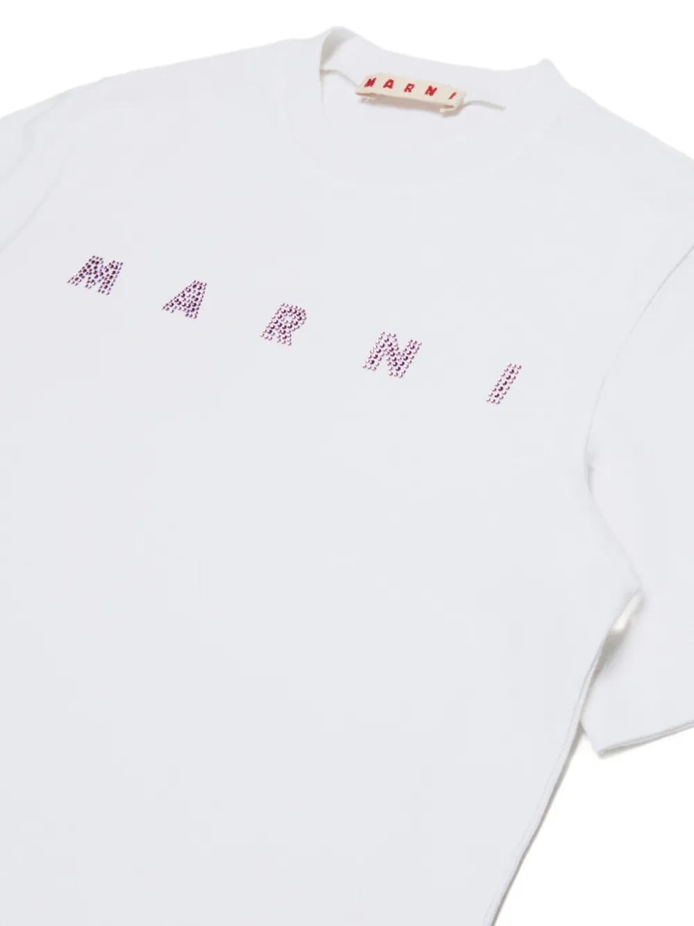 Marni Kids Cropped T-shirt Wit