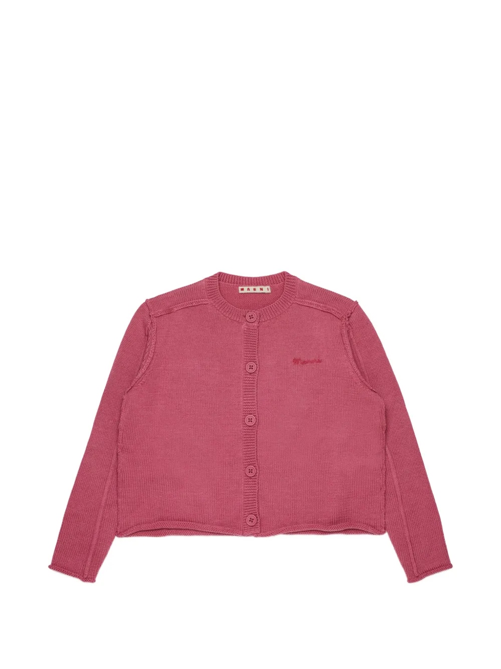 Marni Kids Cardigan con ricamo - Rosa