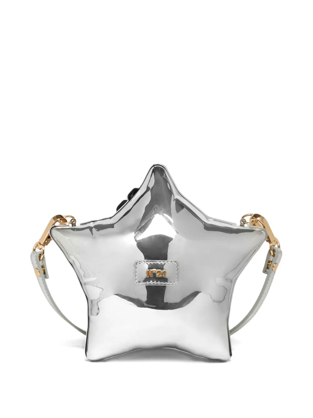 Nº21 Kids Borsa a spalla con design a stella - Argento