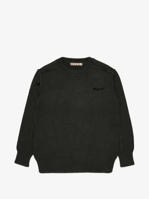 Marni Kids suéter con logo bordado